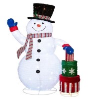 Member's Mark Pre-Lit 6 ft. Pop-Up Twinkling Snowman with Presents and 260 cool white LED lights with twinkle effect New in Box $329