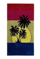 Member's Mark Oversized Beach Towel, 40" x 72" -Sunset Palm New with Tags