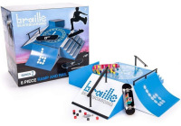 Braille Skateboarding Skate Ramp 8 Piece Playset - Series 2: Inspired by Skate Everything, YouTube, Skate Park, 4 Ramps, 2 Finger Boards, 8 Wheels, Tool, Stickers; Unboxing; Mystery Toy New In Box $79