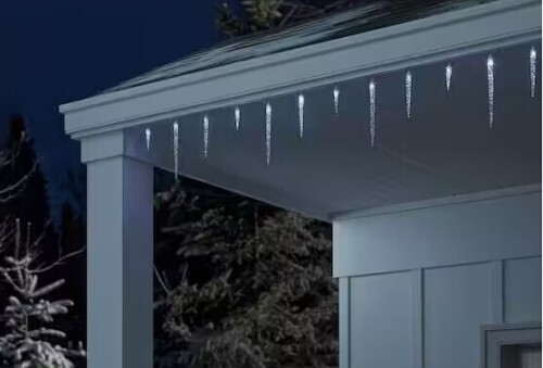 Home Accents Holiday 25 Count Cool White LED Icicle Lights $79