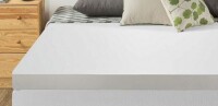 Best Mattress Store Mellow 4 Inch Memory Foam Mattress Topper with Cover, Calming Green Tea Infusion, Short Queen New In Box $229