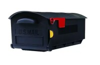 Architectural Mailboxes Patriot Black Large Plastic Post Mount Mailbox New In Box $89