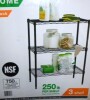 HDX 3-Tier Steel Wire Shelving Unit in Black (24 in. W x 30 in. H x 14 in. D) New Shelf Pull $99 - 2