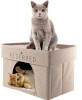 Tucker Murphy Pet™ Lucea 2-Tier Collapsible Cat Cave 17 x 11.4" x 12"."D Rectangular in Beige New In Box $89