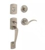 Baldwin Prestige Nautica Single Cylinder Satin Nickel Door Handleset with Tobin Door Handle Featuring SmartKey Security $299