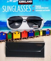 Kirkland Signature Polarized Anti-Reflective Lenses Sunglasses with Case New In Box $79