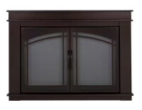 Pleasant Hearth Fenwick Small Glass Fireplace Doors, H 28 in. x W 38.75 in. x D 1.57 in. New In Box $399