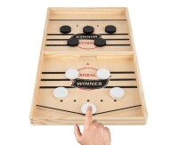 Kongwa Sling Puck Game, Foosball Winner Board Game, Wooden Hockey Table Game, Fast Paced Slingshot Game Board, Rapid Sling Table Battle Speed String Puck Game for Kids Adults & Family Party, Large Size New In Box $79