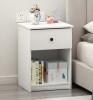 Furinno Lucca 24.2 in. x 17.8 in. x 15.6 in. Solid White Nightstand with One Drawer New In Box $199