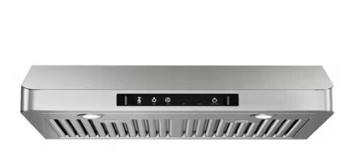 iKTCH 30 in. 900 CFM Ducted Under Cabinet Range Hood in Stainless Steel with 3-Way Venting Removable LEDS and Gesture Control New In Box $499