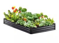 Vevor 8 ft. x 4 ft. x 1 ft. Galvanized Metal Outdoor Garden Bed with Safe Edging Planter Raised Box, Raised Garden Beds Kit New In Box $199