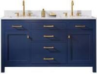 Breakwater Bay Saur 72" Double Bathroom Vanity Set In Navy Blue New In Box $1799