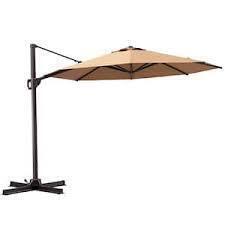 Phi Villa 11 ft. x 11 ft. Outdoor Rectangular Heavy-Duty 360° Rotation Cantilever Patio Umbrella in Tan New in Box $499