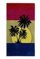 Member's Mark Oversized Beach Towel, 40" x 72" -Sunset Palm New with Tags