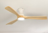 Wrought Studio White with Oak Blades Karlena 52'' Ceiling Fan with LED Lights New In Box $309