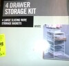 Everbilt 34.76 in. H x 17.13 in. W White Steel 4-Drawer Close Mesh Wire Basket New In Box $199 - 2