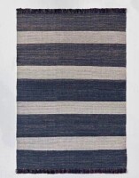 Threshold Designed with Studio McGee 7'x10' Highland Hand Woven Striped Jute/Wool Area Rug Blue New $299.99