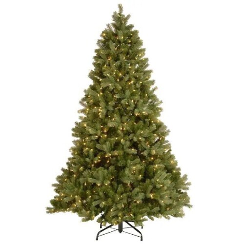 National Tree Company 6.5' Feel Real Downswept Douglas Fir Hinged Artificial Christmas Tree with 650 Clear Lights, New in Box $399