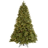 National Tree Company 6.5' Feel Real Downswept Douglas Fir Hinged Artificial Christmas Tree with 650 Clear Lights, New in Box $399