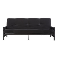 DHP Fairview Metal and Storage Arm Futon with 6" Mattress, Black, New in Box $399