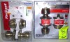 Premier Lock Antique Brass Entry Door Knob Combo Lock Set with Deadbolt / Defiant Brandywine Stainless Steel Combo Pack with Single Cylinder Deadbolt New In Box Assorted $79 - 3