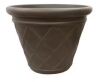 Southern Patio 17.5 in. Lincoln Weave Large Brown High-Density Resin Planter (17.5 in. D x 13.3 in. H) With Drainage Hole New $79