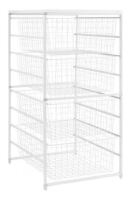 Everbilt 34.76 in. H x 17.13 in. W White Steel 4-Drawer Close Mesh Wire Basket New In Box $199