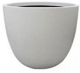 Southern Patio Citadel Medium 14 in. x 12 in. 24 qt. White High-Density Resin Outdoor Planter New $79