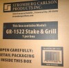 Stromberg Carlson Stake & Grill, Camping Grill, Open Fire Cooking Equipment, Fire Pit Accessories, Campfire Grill Grate, 15"x22" w/ 36" Long Stake New In Box $209 - 2