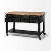 Mercana Columbia Large Kitchen Island - Black Wood | Rectangle New in Box $1999