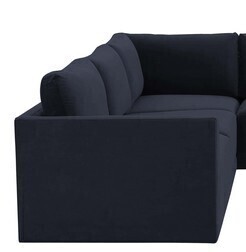 TOV Furniture REnegade Willow Modular Loveseat in Velvet Navy Blue (2 Boxes) New in Box $1899 (Armless Chair not included)