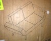 RealRooms Euro Upholstered Loveseat Futon New in Box $299 - 2