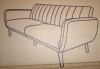 Novogratz Brittany Camel Faux Leather Convertible Futon in Camel New In Box $499 - 3