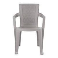 Inval Stackable Plastic Patio Dining Chairs in Taupe Color New in Box $89