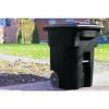 Toter 96 Gallon Black Rolling Outdoor Garbage/Trash Can with Wheels and Attached Lid 79296-R2200 New $299