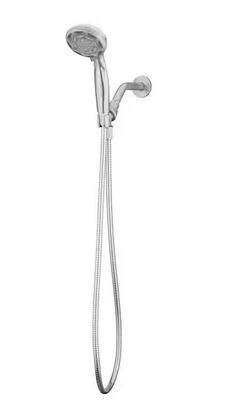 Glacier Bay 4 in. 6-Spray Wall Mount Handheld Shower Head in Brushed Nickel / Waterpik TRS-529E Power Spray Shower Head 5-Modes 1.8 GPM, Brushed NIckel Assorted $79