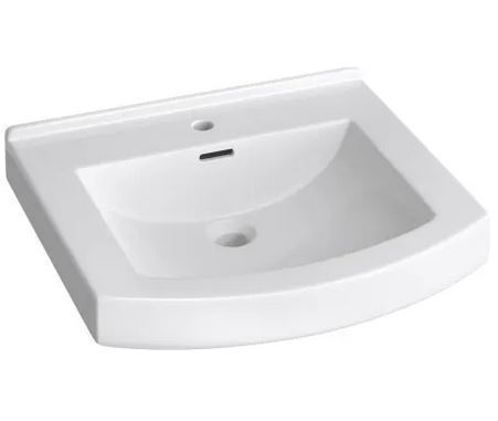 PROFLO Otter Creek 20" Rectangular Vitreous China Pedestal Bathroom Sink with Overflow and 1 Faucet Hole New In Box $399