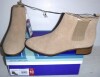 White Mountain Pair of Ladies 1" Heel Suede Genuine Leather Ankle Boots in Taupe New In Box Size 10 $89 - 2