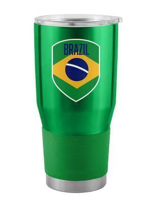 Brazil Soccer Team 30oz Stainless Steel Tumbler New $69