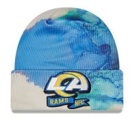 NFL New Era Mens Royal Los Angeles Rams Sideline Ink Dye Cuffed Knit Beanie New with Tags Prepriced $35.99