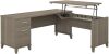 Bush Furniture Somerset 72W 3 Position Sit to Stand L Shaped Desk in Ash Gray (3 Boxes) New in Box $999