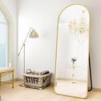 Latitude Run Shatterproof Metal Full Length Mirror in Gold New in Box $399