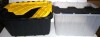 HDX 12 Gal. Tough Storage Flip Top Tote in Black with Yellow Lid / HDX Clear 12 Gal. Storage Tote Assorted $29 - 2