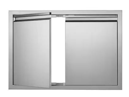 Vevor Double Outdoor Kitchen Door 30 in. W x 21 in. H BBQ Access Door with Recessed Handles New In Box $199