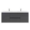 Morenobath Mob 60 in.Double Sink Vanity in Gray with White Top (2 Boxes) New in Box $1499