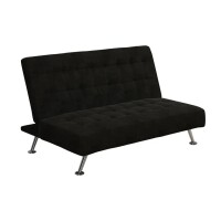 DHP Milo Kids Sofa Futon, Microfiber, Black, New in Box $299