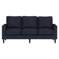 DHP Dallas Sofa with Nailhead Trim, Modern Couch, Blue Linen, New in Box $599