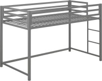 DHP Miles Metal Junior Twin Loft Bed, Silver, New in Box $299