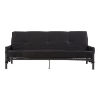 DHP Fairview Metal and Storage Arm Futon with 6" Mattress, Black, New in Box $399