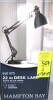 Hampton Bay 22.00 in. Black Adjustable Arm Desk Lamp with Metal Shade New In Box $79 - 2